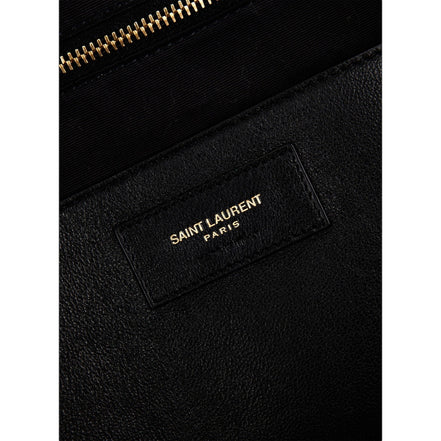 Saint Laurent Jamie YSL Black Patent Leather Chain Strap Large Shoulder Bag available at Queen Bee of Beverly Hills
