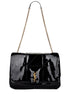 Saint Laurent Jamie YSL Black Patent Leather Chain Strap Large Shoulder Bag available at Queen Bee of Beverly Hills