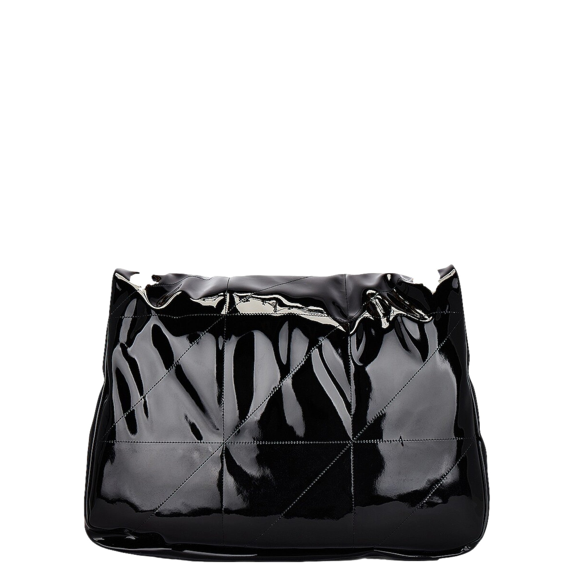Saint Laurent Jamie YSL Black Patent Leather Chain Strap Large Shoulder Bag available at Queen Bee of Beverly Hills