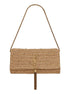 Saint Laurent Kate 99 YSL Beige Raffia Woven Crossbody with Tassel available at Queen Bee of Beverly Hills