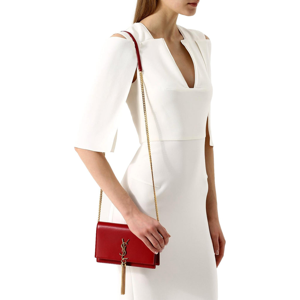 Saint Laurent Kate Tassel Bag Liptick Red 452159 at_Queen_Bee_of_Beverly_Hills