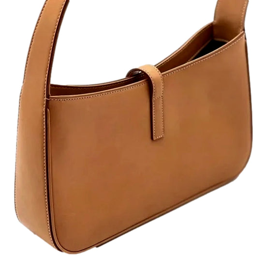 Saint Laurent Le 5 À 7 Small Shoulder Bag Beige Leather YSL Hobo