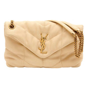 Saint Laurent Lou Puffer Medium Shoulder Bag in Quilted Leather available at Queen Bee of Beverly Hills