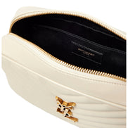 Saint Laurent Lou Quilted Leather Crossbody Camera Bag White