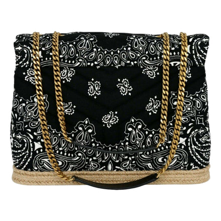 Saint Laurent Loulou Black Paisley Quilted Cross Body Bag available at Queen Bee of Beverly Hills