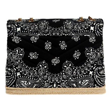Saint Laurent Loulou Black Paisley Quilted Cross Body Bag available at Queen Bee of Beverly Hills
