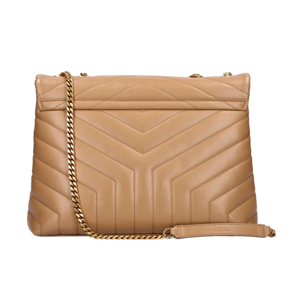 Saint Laurent Loulou Monogram Tan Quilted Leather Medium Shoulder Bag at_Queen_Bee_of_Beverly_Hills