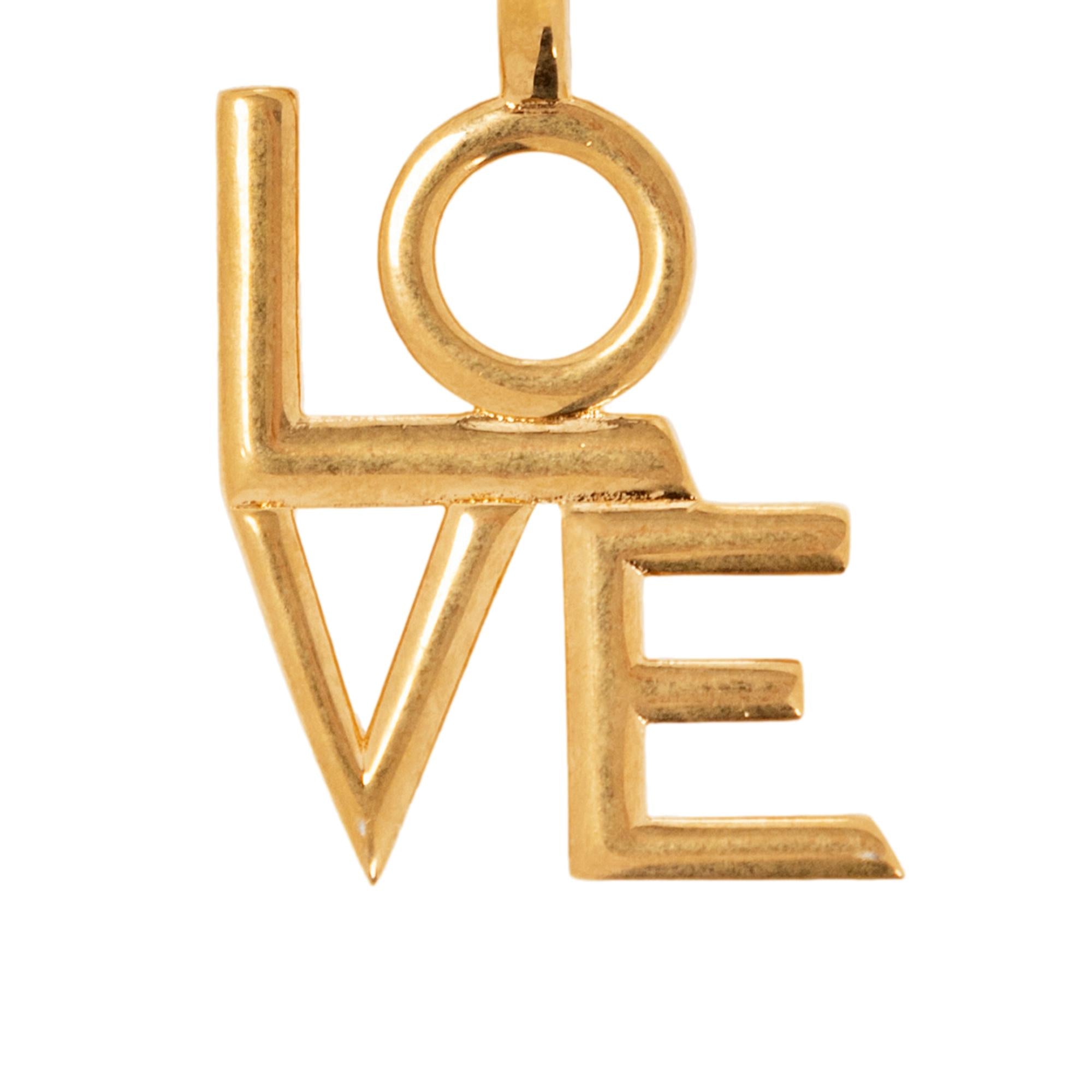 Saint Laurent Love Brass Keyring 670425 available at Queen Bee of Beverly Hills