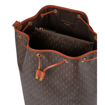 Saint Laurent Le Monogramme Oversized Bucket Bag Brown - Available at Queen Bee of Bevery Hills.