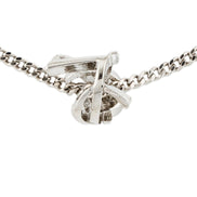 Saint Laurent Monogram Twist Silver Metal Chain Bracelet available at Queen Bee of Beverly Hills