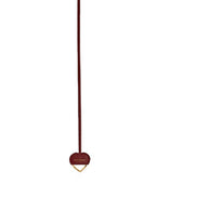 Saint Laurent Opyum Red Patent Leather Heart Keyring Necklace available at Queen Bee of Beverly Hills