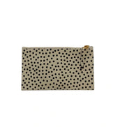 Saint Laurent Polka Dot Calfskin Leather Small Pouch available at Queen Bee of Beverly Hills