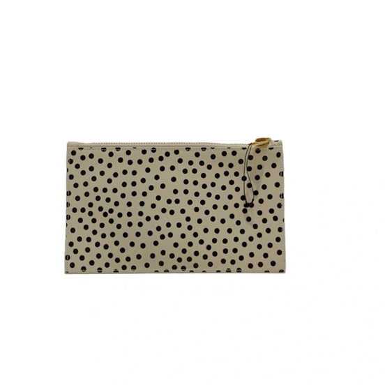 Saint Laurent Polka Dot Calfskin Leather Small Pouch available at Queen Bee of Beverly Hills