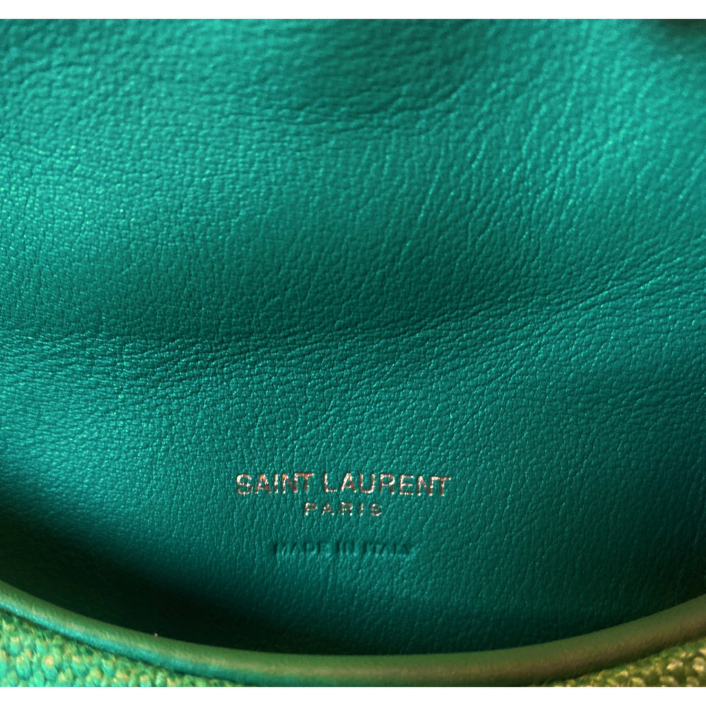 Saint Laurent Small Monogram Puffer Pouch - Green Clutches, Handbags -  SNT290872