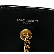 Saint Laurent Maxi Ring Handle Tote in Black Smooth Leather sold at Queen Bee of Beverly Hills