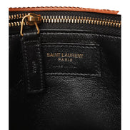 Saint Laurent Sac De Jour Black Canvas and Brown Leather Satchel available at Queen Bee of Beverly Hills