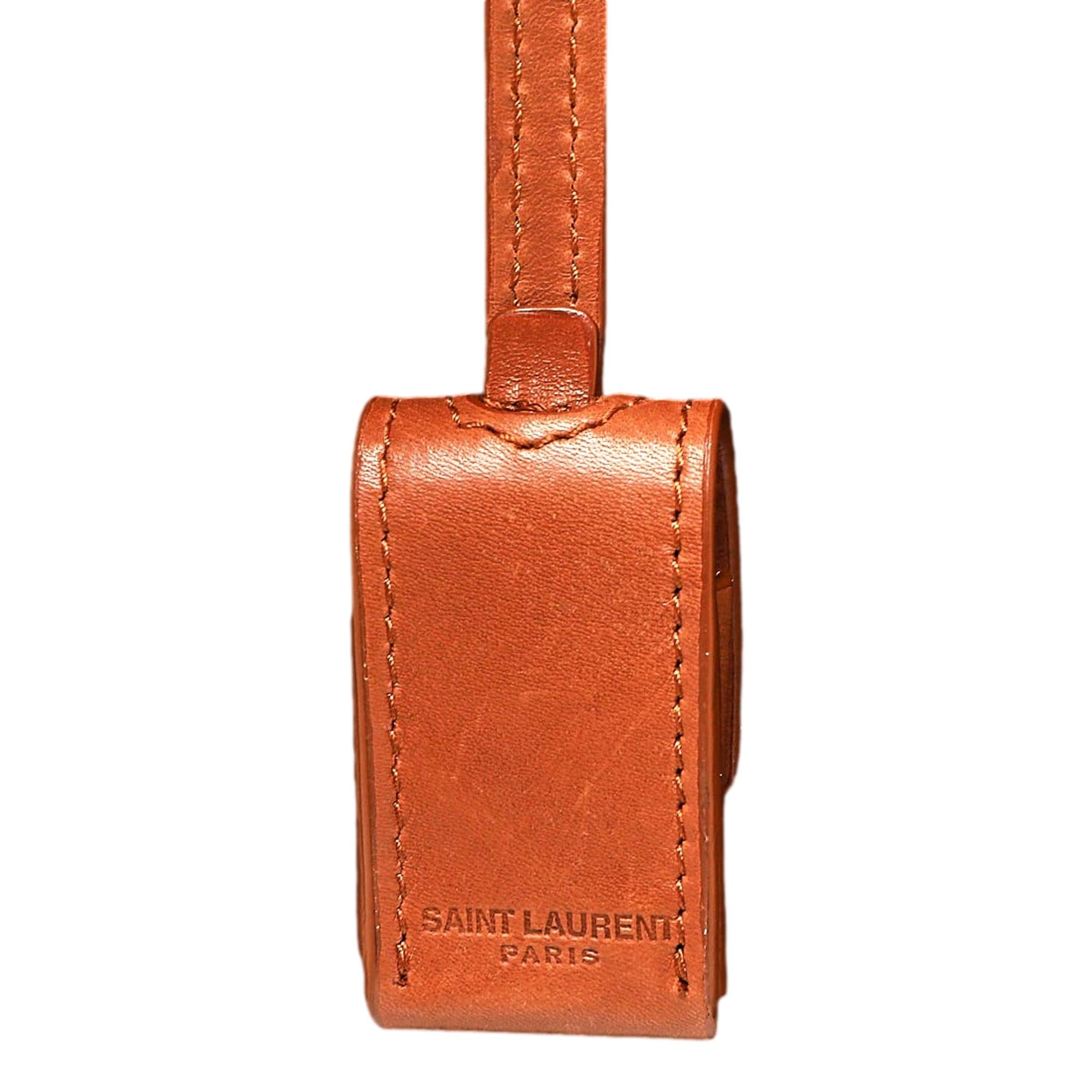 Saint Laurent Sac De Jour Black Canvas and Brown Leather Satchel available at Queen Bee of Beverly Hills