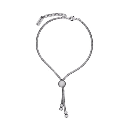 Saint Laurent Silver Bolo Tie Bracelet Large available at Queen Bee of Beverly Hills