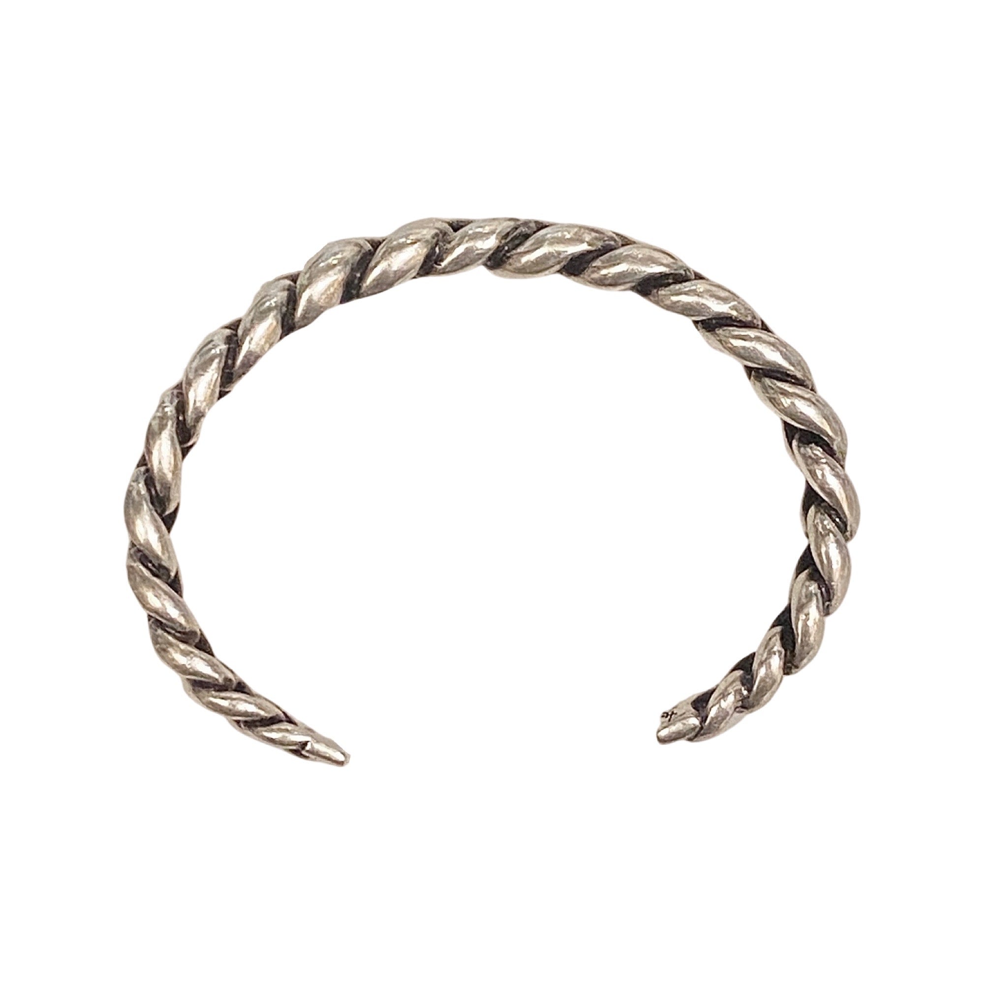 Saint Laurent Silver Gunmetal Chain Link Cuff Bracelet available at Queen Bee of Beverly Hills