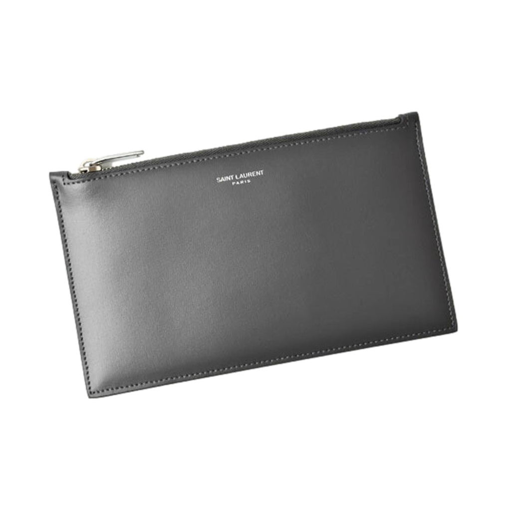 Black YSL Calf Leather Clutch