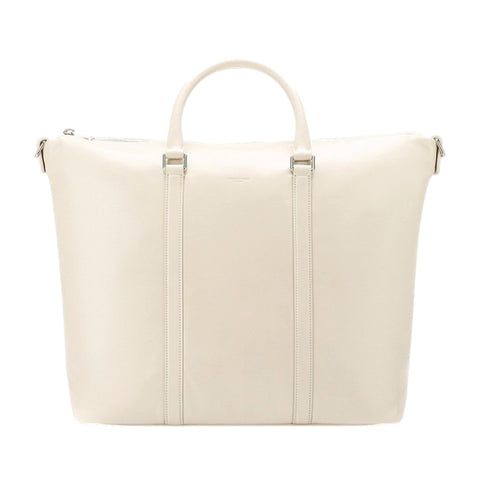 Saint Laurent Supple Ivory Calf Leather Large Convertible Tote Bag at_Queen_Bee_of_Beverly_Hills