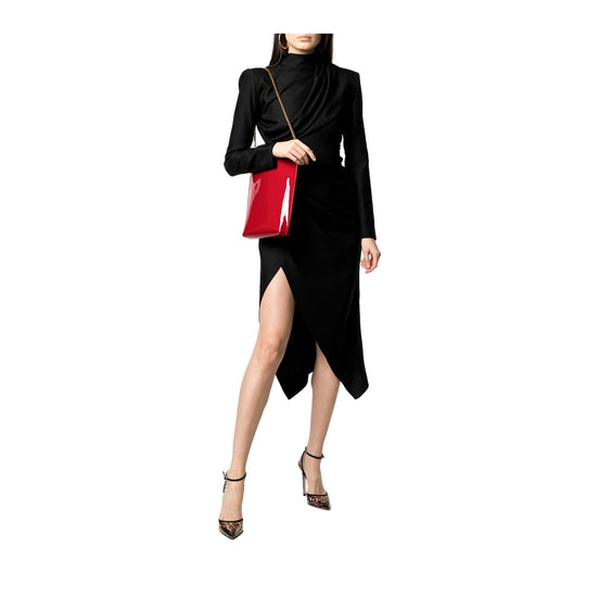 Saint Laurent Suzanne Red Patent Leather Small Chain Hobo Bag available at Queen Bee of Beverly Hills