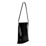 Saint Laurent Black Patent Leather Shopping Tote Shoulder Bag sold at Queen Bee of Beverly Hills