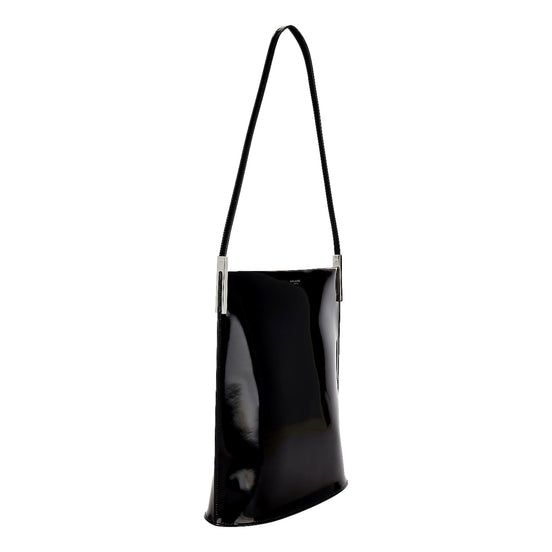 Saint Laurent Black Patent Leather Shopping Tote Shoulder Bag