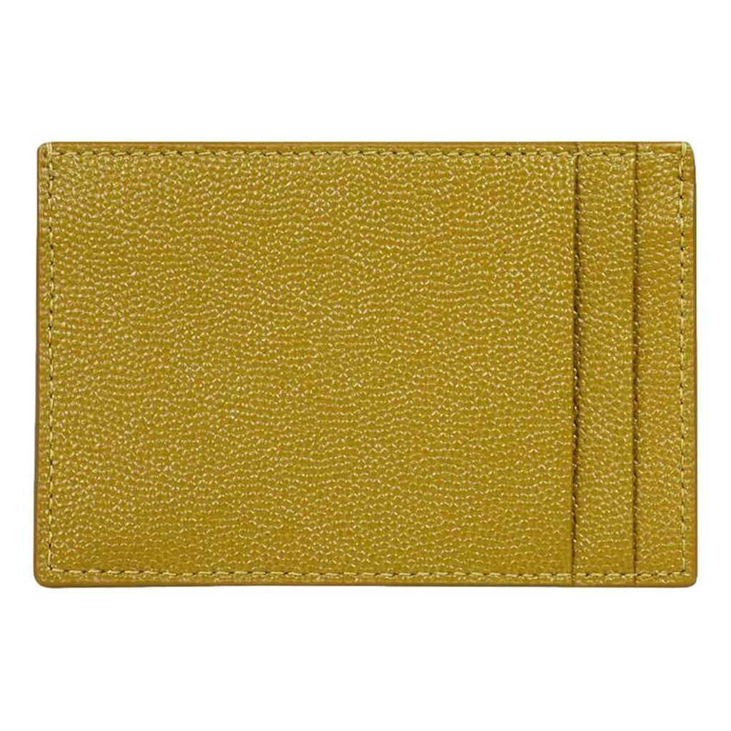 Saint Laurent Uptown Yellow Grain Leather Card Holder 582305 at_Queen_Bee_of_Beverly_Hills