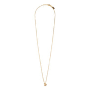 Saint Laurent YSL Logo Long Opyum Twist Necklace Gold available at Queen Bee of Beverly Hills