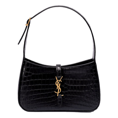 Saint Laurent YSL Sac Hobo Cocco Print Black Bag