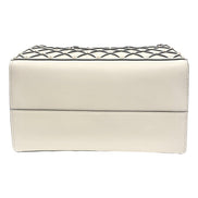 Valentino Garavani Beehive Lattice Ivory Studded Leather Crossbody Tote available at Queen Bee of Beverly Hills