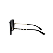 Valentino Garavani Black Studded Acetate and Titanium Sunglasses Size 56 available at Queen Bee of Beverly Hills