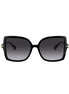 Valentino Garavani Black Studded Acetate and Titanium Sunglasses Size 56 available at Queen Bee of Beverly Hills