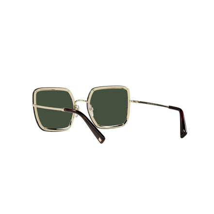 Valentino Garavani Green Studded Titanium Sunglasses available at Queen Bee of Beverly Hills