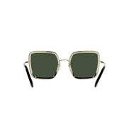Valentino Garavani Green Studded Titanium Sunglasses available at Queen Bee of Beverly Hills