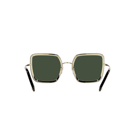 Valentino Garavani Green Studded Titanium Sunglasses available at Queen Bee of Beverly Hills
