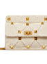 Valentino Garavani Roman Stud Large Shoulder Bag Ivory Knit Cashmere available at Queen Bee of Beverly Hills