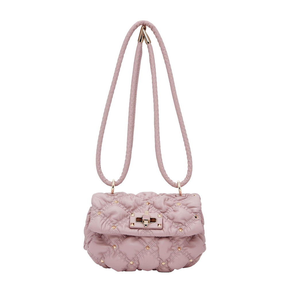 Rockstud Small Leather Shoulder Bag in Pink - Valentino Garavani