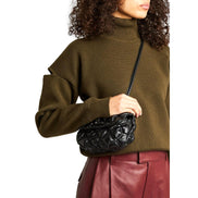 Valentino Garavani Spikeme Black Studded Leather Small Crossbody Bag available at Queen Bee of Beverly Hills