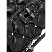 Valentino Garavani Spikeme Black Studded Leather Small Crossbody Bag available at Queen Bee of Beverly Hills