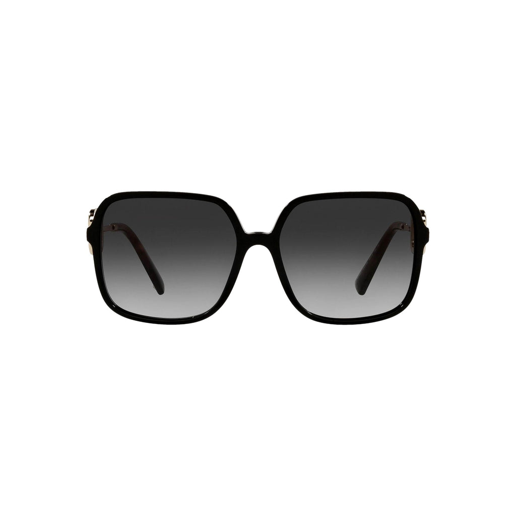 Valentino Garavani V Logo Gold Black Square Frame Sunglasses at_Queen_Bee_of_Beverly_Hills