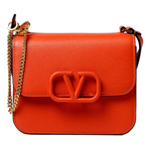 Valentino Garavani V Sling 2 Way Orange Crossbody Bag at_Queen_Bee_of_Beverly_Hills