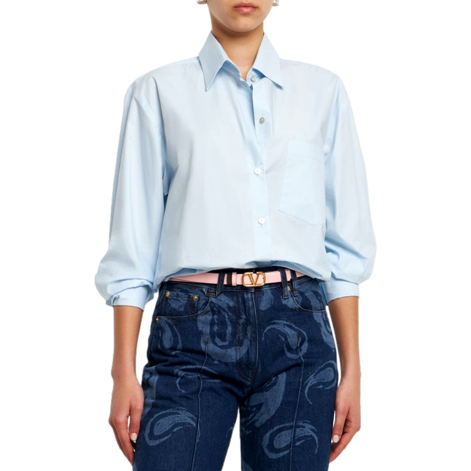 Valentino Garavani VLogo Reversible Belt Size 85 Pink Pebbled Leather available at Queen Bee of Beverly Hills