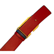 Valentino Garavani VLogo Stud Reversible Belt Size 95 Gray Red Leather available at Queen Bee of Beverly Hills