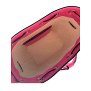 Valentino Garavani VLogo Walk Bucket Crossbody Bag Pink Calf Leather available at Queen Bee of Beverly Hills