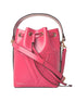 Valentino Garavani VLogo Walk Bucket Crossbody Bag Pink Calf Leather available at Queen Bee of Beverly Hills