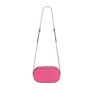 Valentino Garavani VLogo Walk Crossbody Bag Pink Calf Leather Medium available at Queen Bee of Beverly Hills