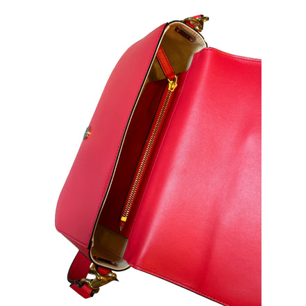 Valentino Garavani VLogo Walk Large Crossbody Bag Red Calf Leather available at Queen Bee of Beverly Hills
