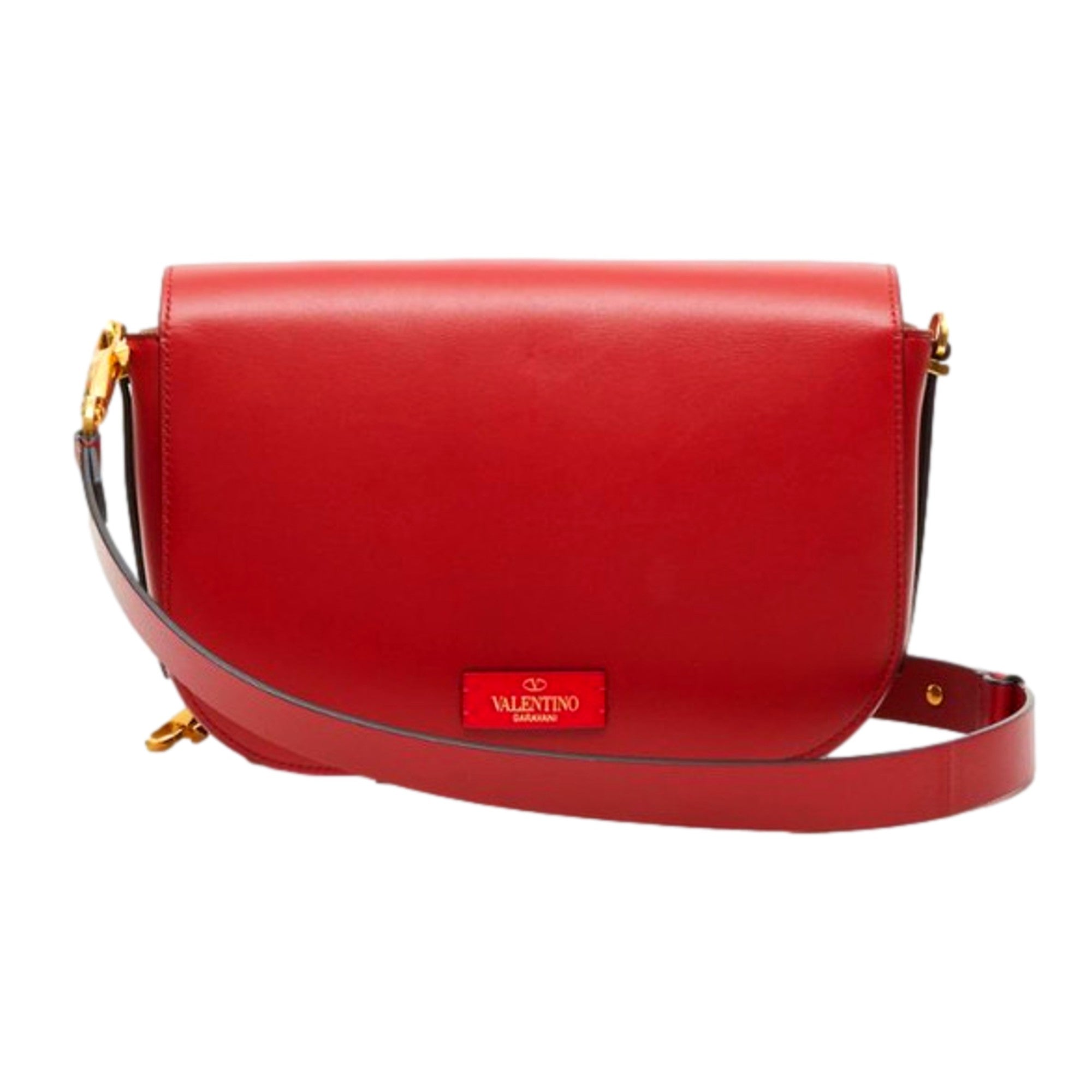 RED Valentino ショルダーバッグ Valentino Red Leather Rockstud Crossbody Camera Bag | Yoogi's Closet